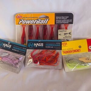 3 Bladed Jigs / Chatterbaits + Pack of Trailers - Brand New